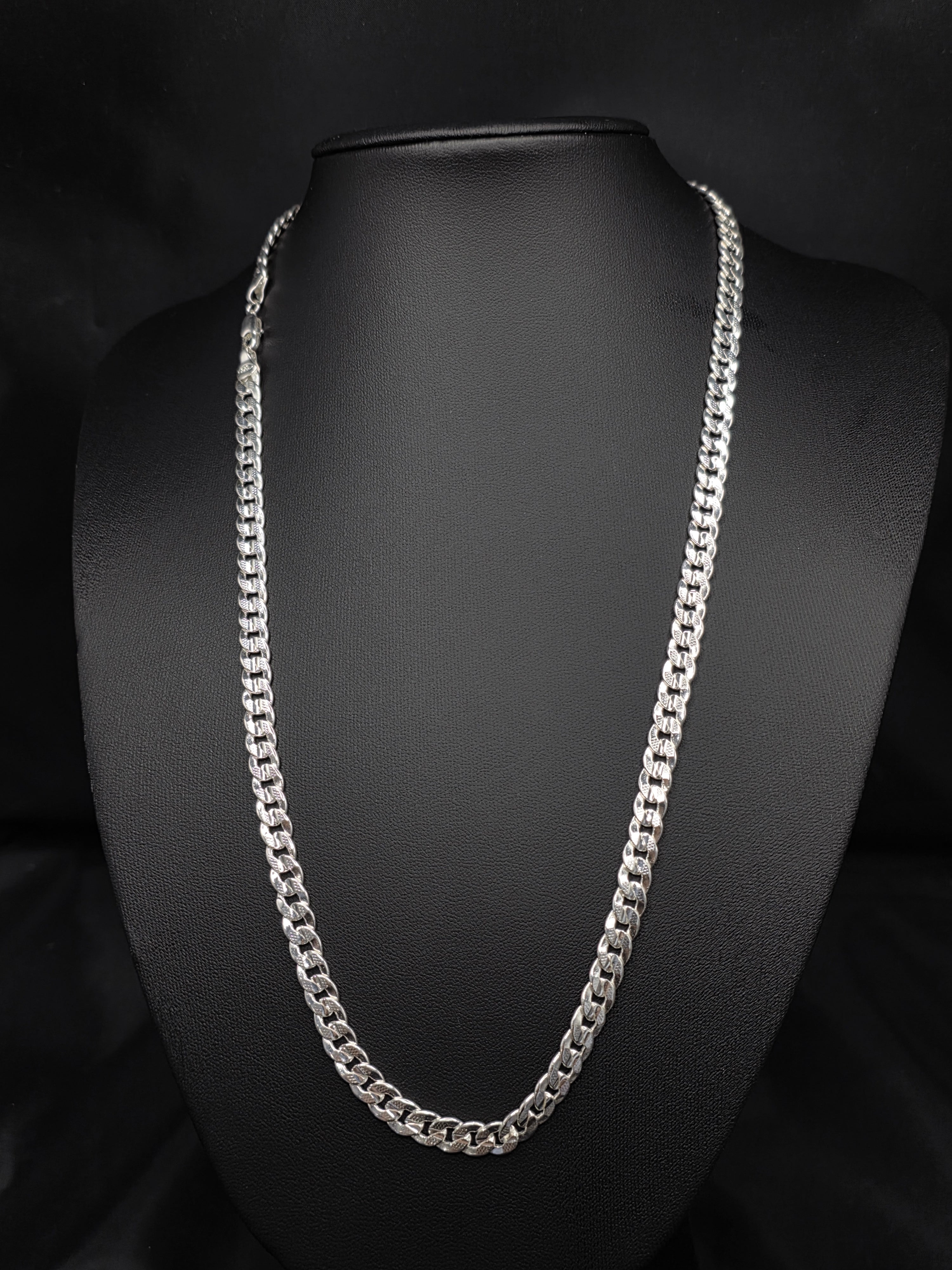 Cadena grumet con facetado 60 cm (hombre)