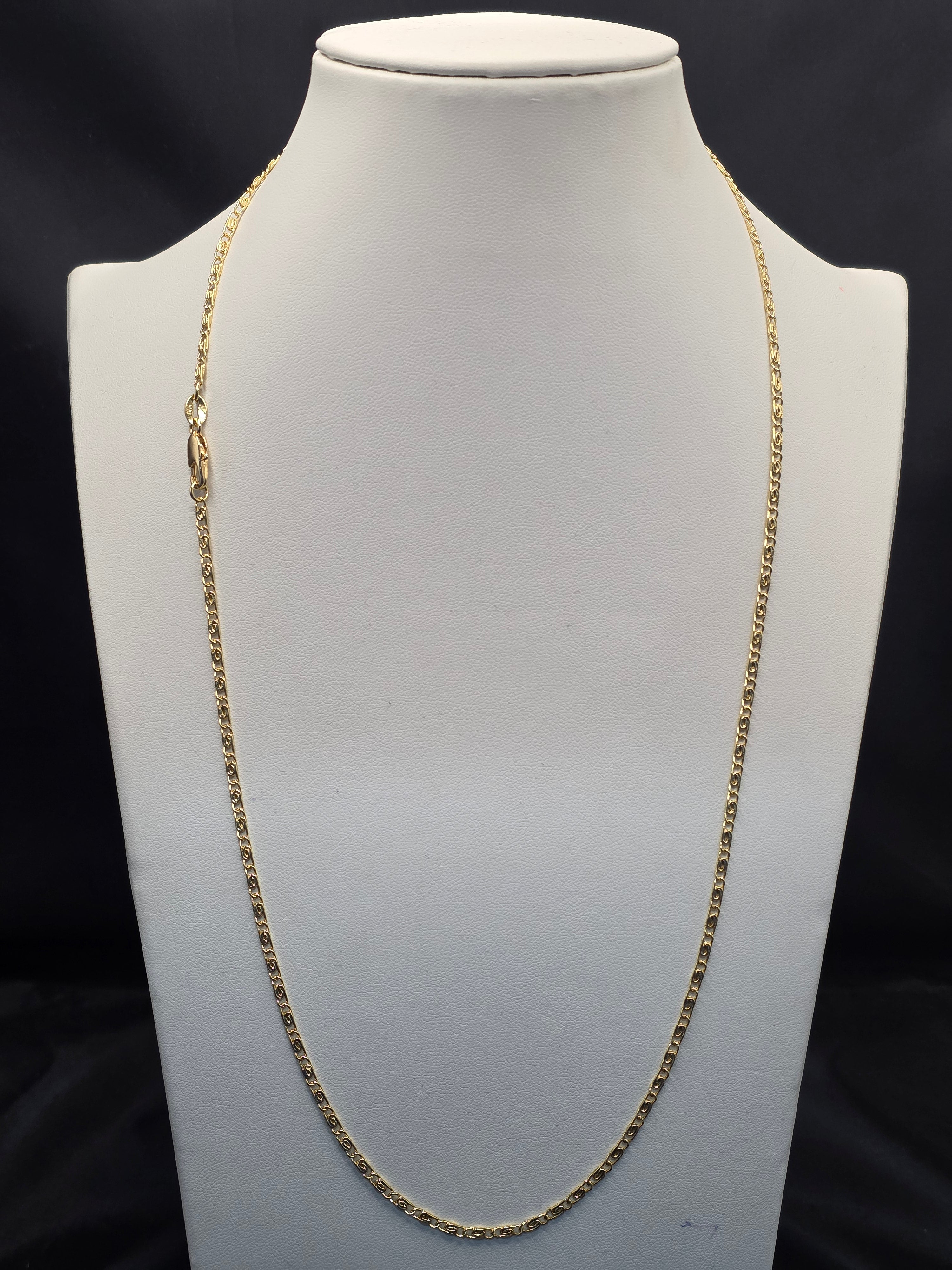 Cadena caracol 60 cms goldfied