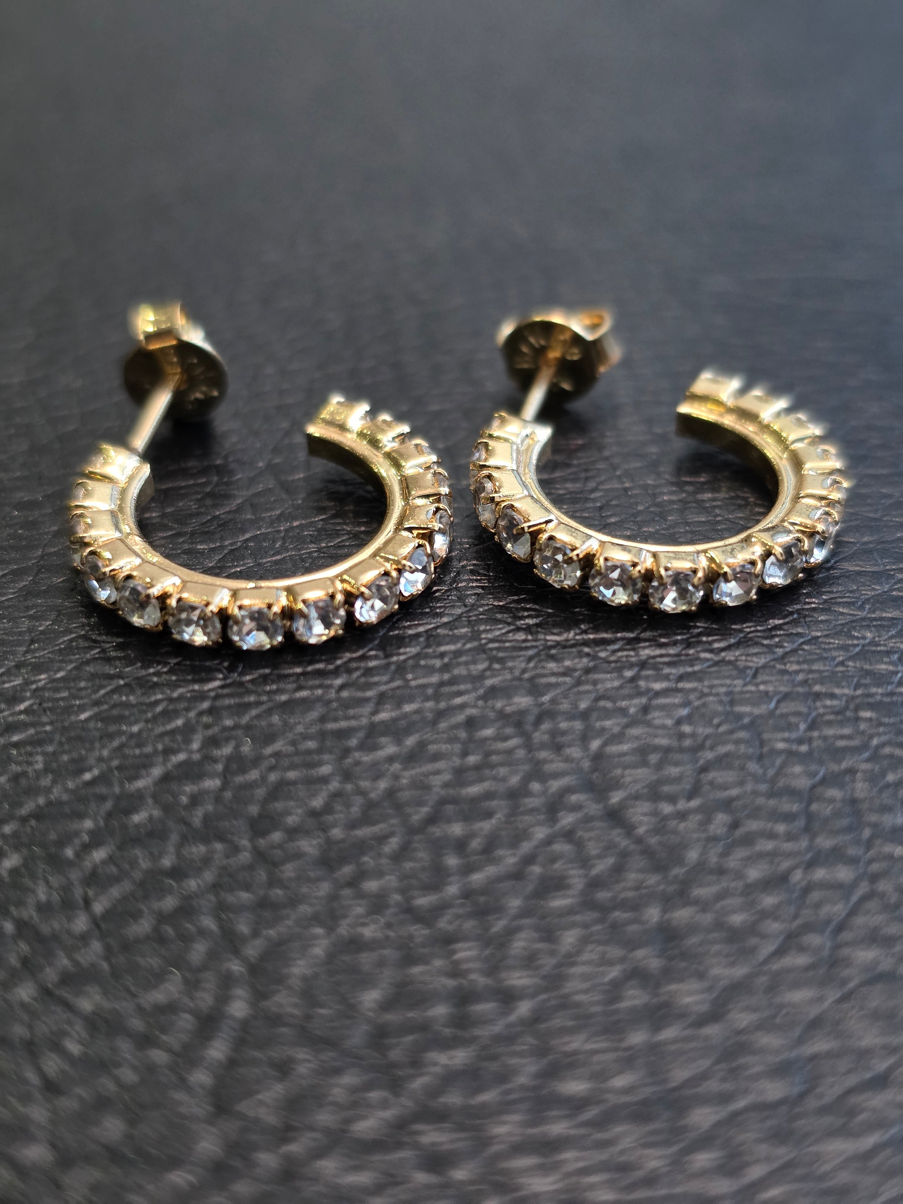 Argollas con brillantes