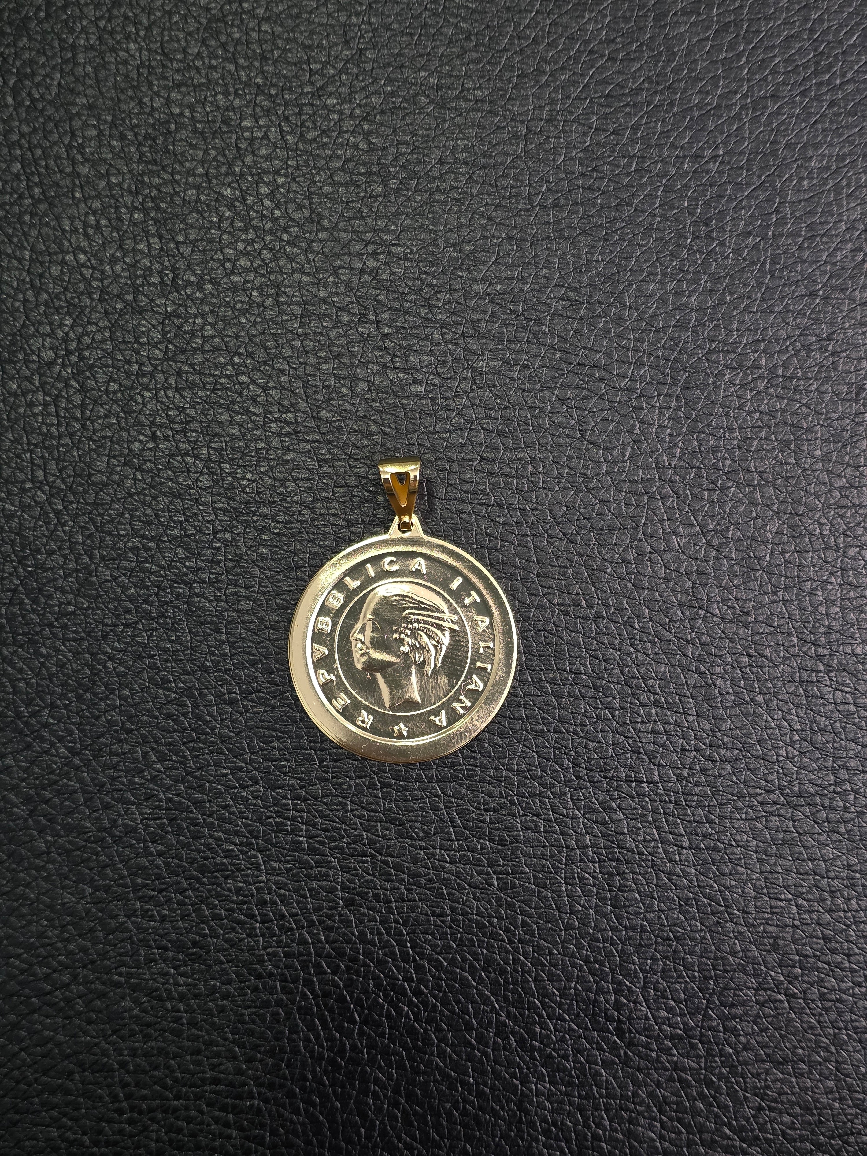 Colgante moneda republica italiana