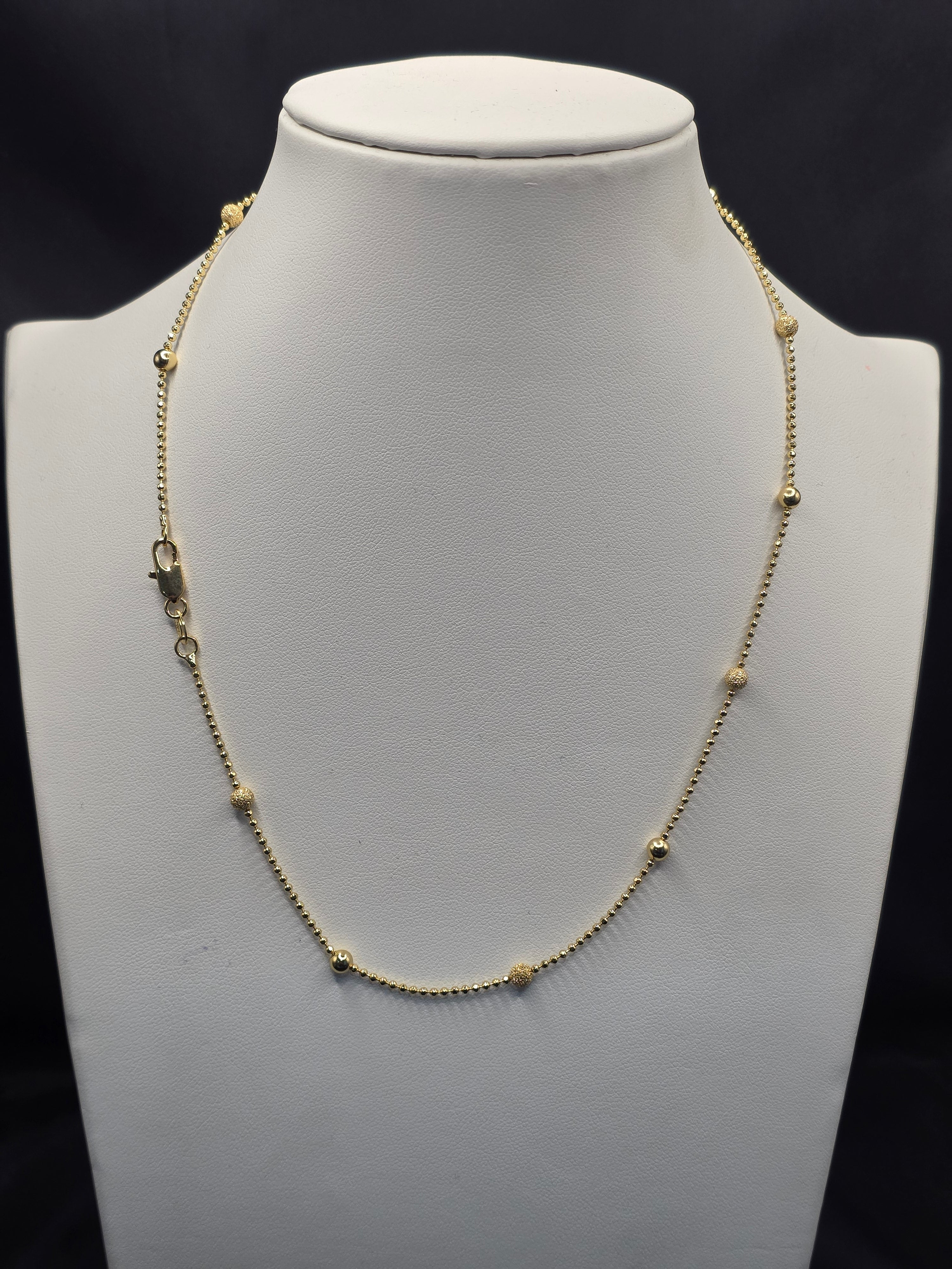 Cadena de pelotitas 45cms goldfied
